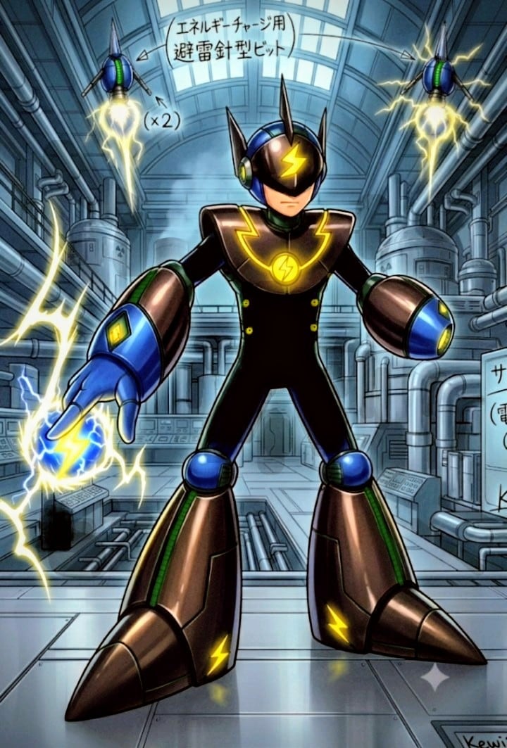 Dr.ケイオスの　　　　　　　　　オリジナルナンバーズロボット、　　　　　　　　　　　　　　　　　　　　　サンダーマン⚡