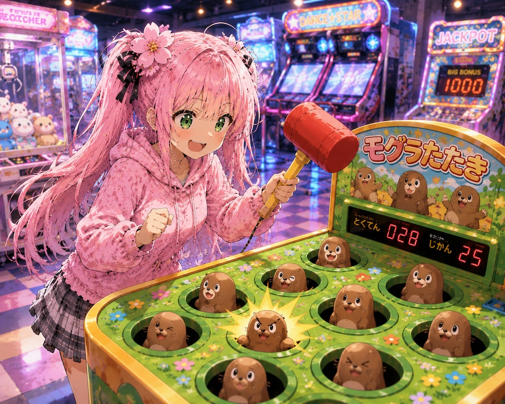 モグラたたき→