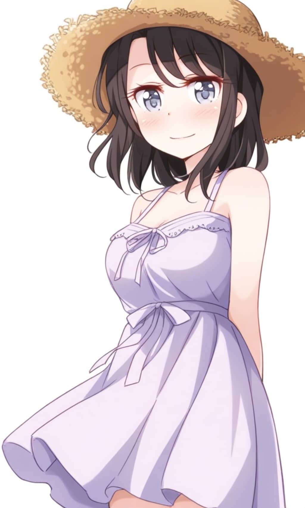 奥沢美咲 麦わら帽子とワンピース
