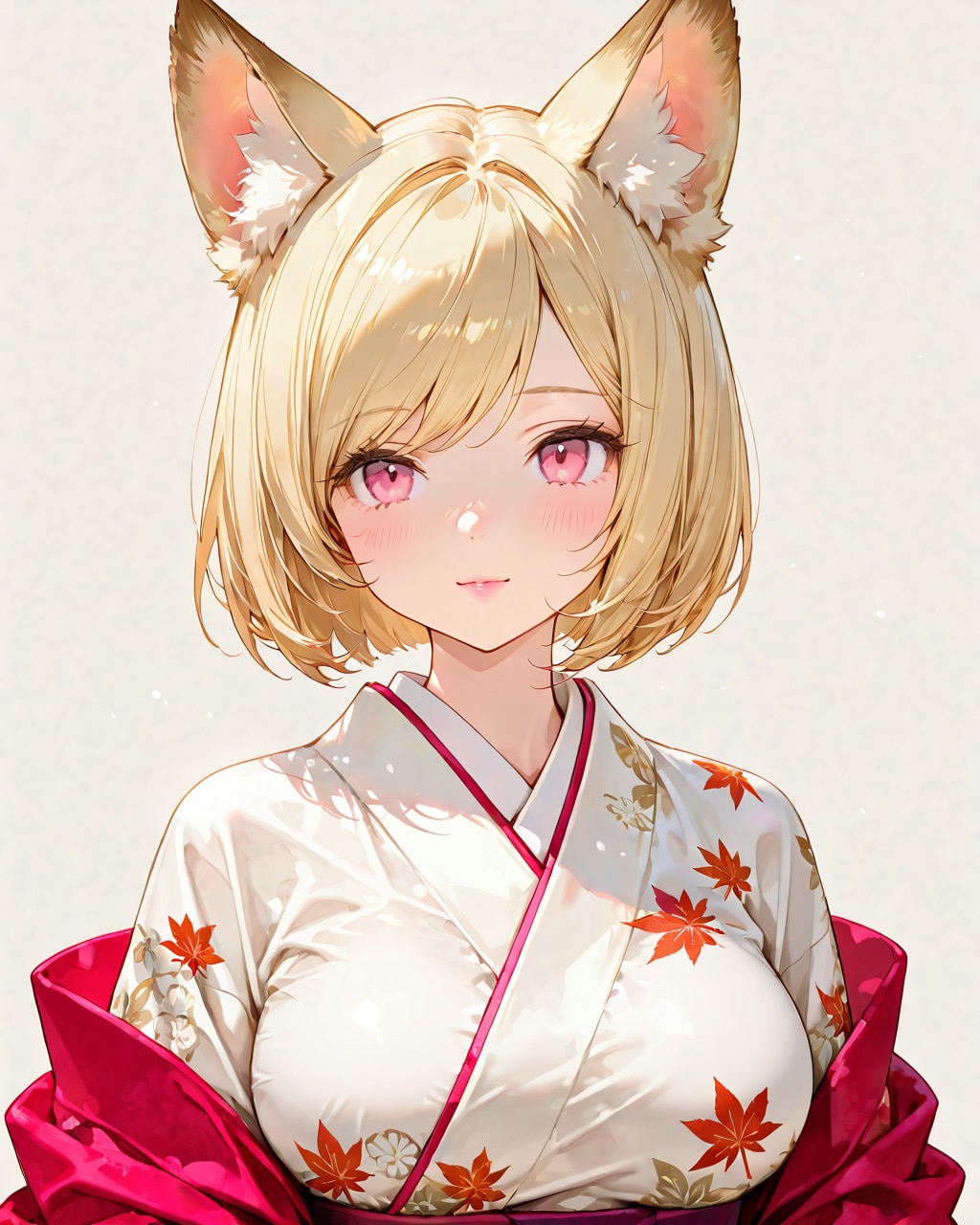 おはよう#133「秋の着物とケモ耳娘」