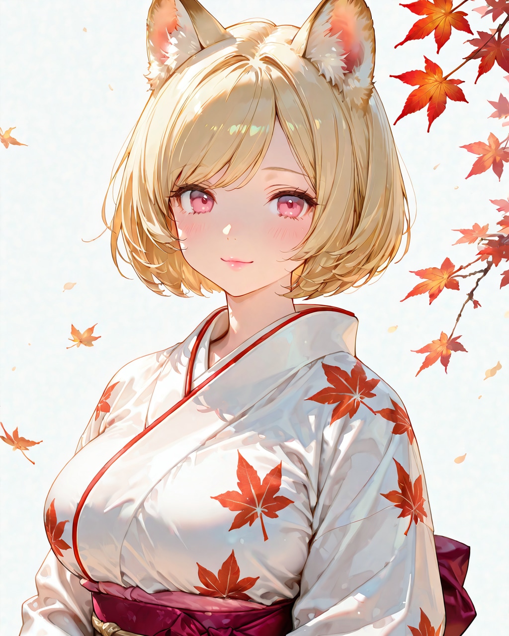 おはよう#133「秋の着物とケモ耳娘」