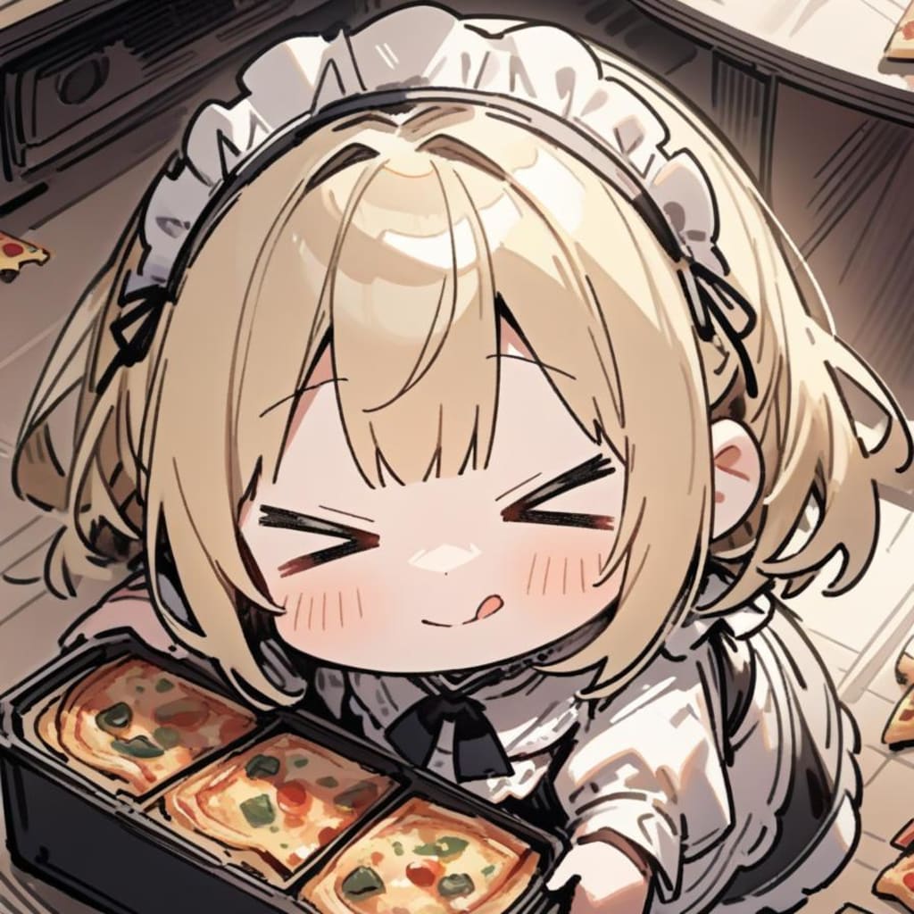 🍕おピッツァべんとぅー作ったら 今日はお出掛けメイドちゃん🍕
