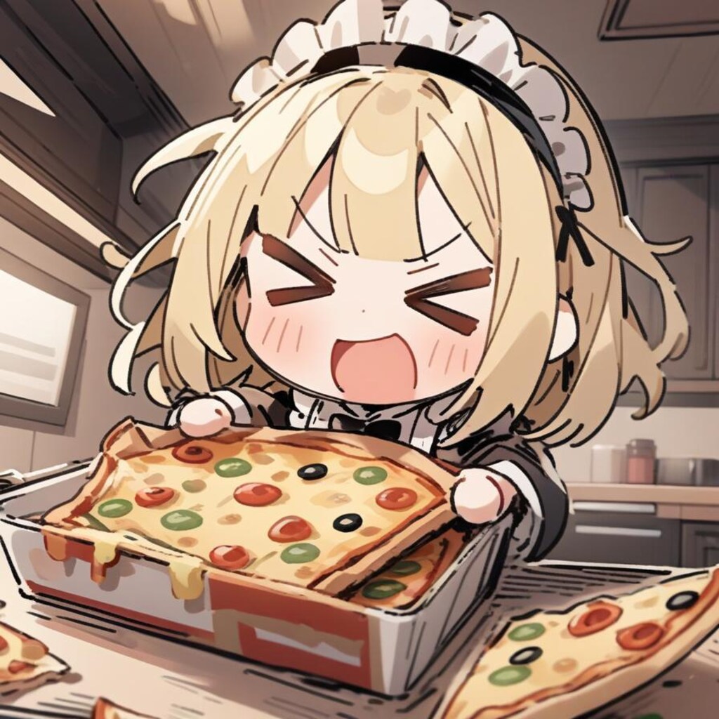 🍕おピッツァべんとぅー作ったら 今日はお出掛けメイドちゃん🍕