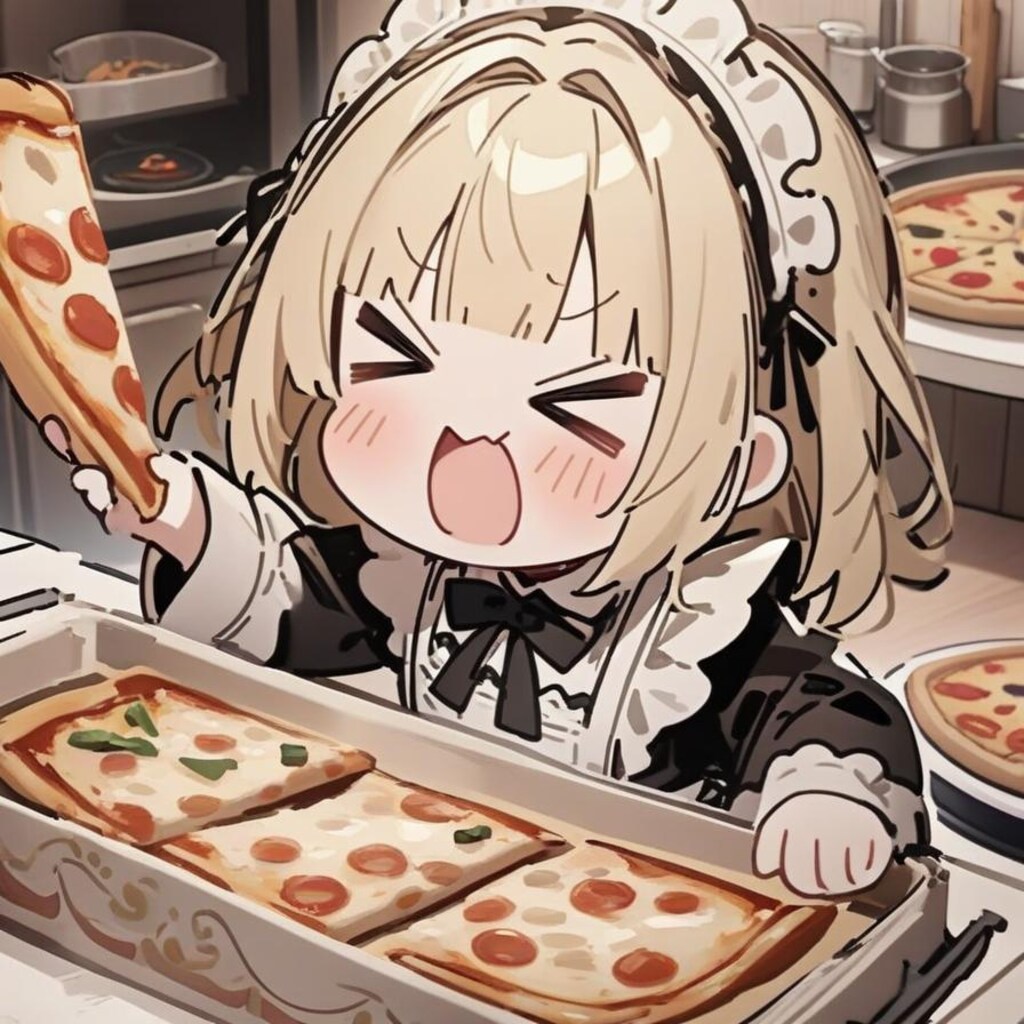 🍕おピッツァべんとぅー作ったら 今日はお出掛けメイドちゃん🍕