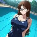 岡田ユリコ×スク水 6枚目
