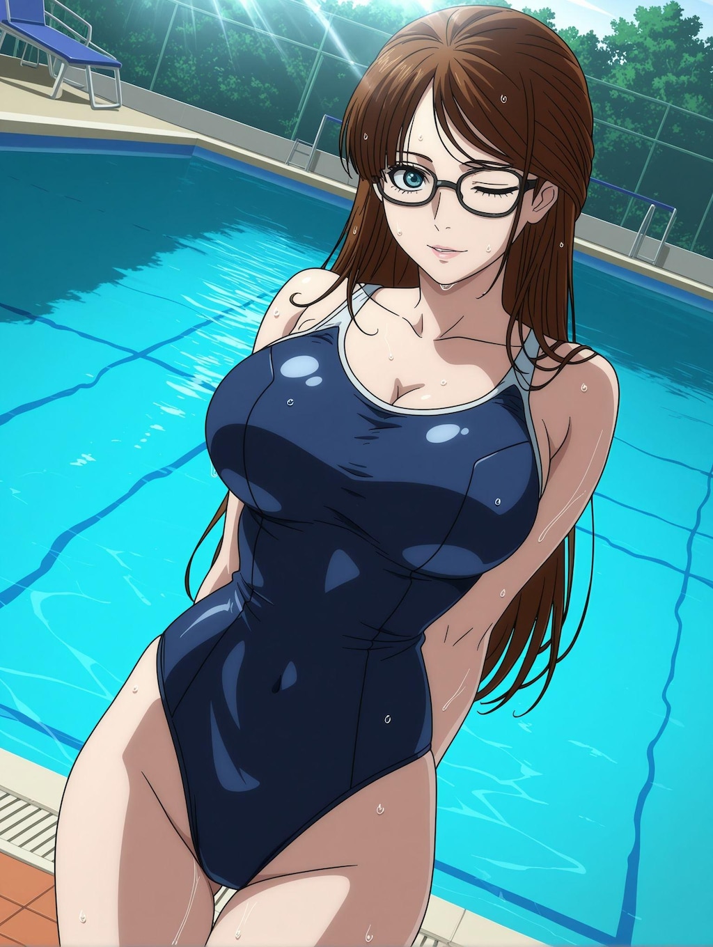 岡田ユリコ×スク水