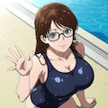 岡田ユリコ×スク水 4枚目
