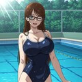 岡田ユリコ×スク水 5枚目