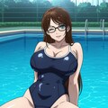 岡田ユリコ×スク水 2枚目