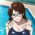 岡田ユリコ×スク水 3枚目