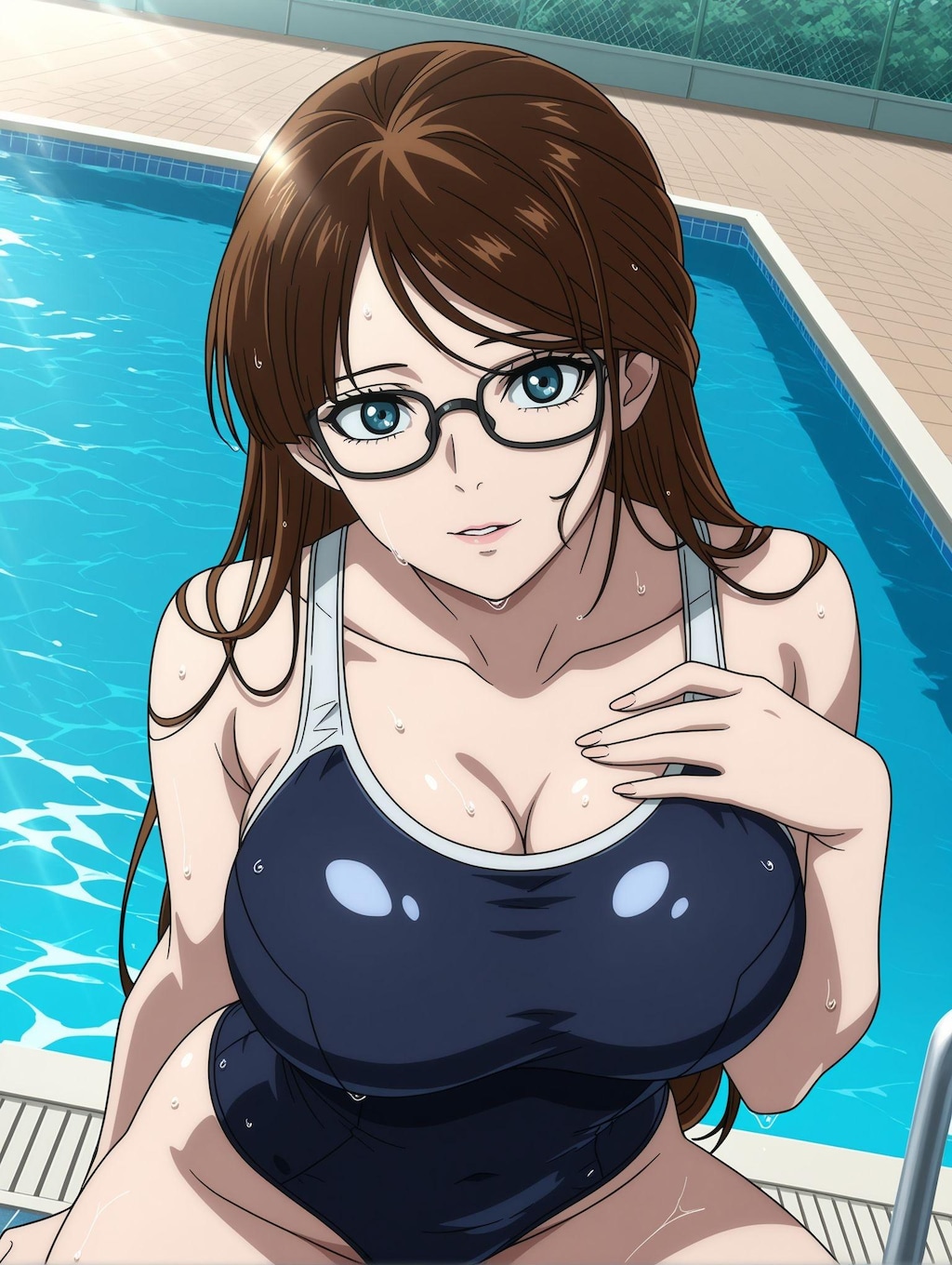 岡田ユリコ×スク水