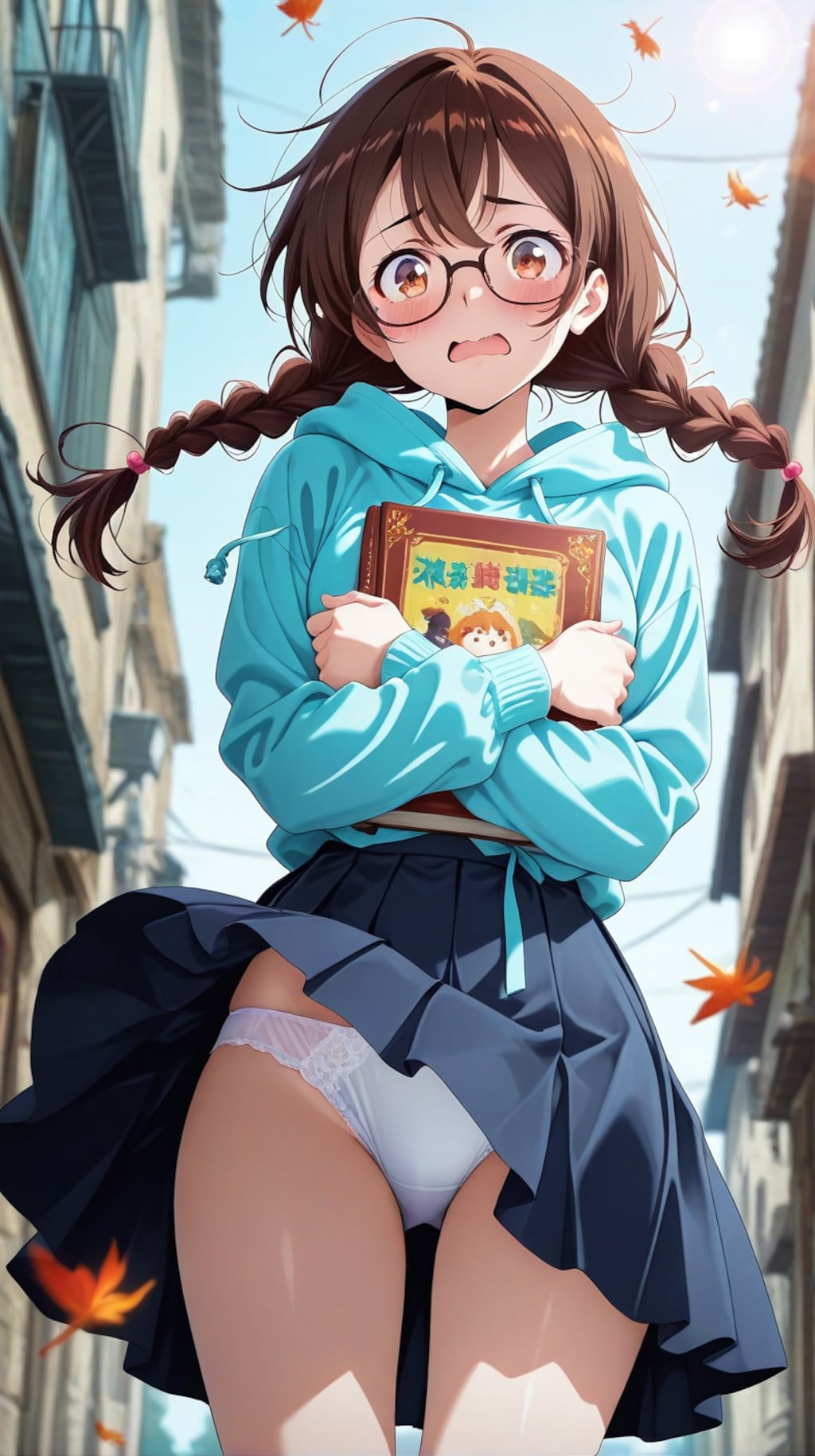 【一ノ瀬千鶴、水原千鶴】　メガネ美人のスカートが