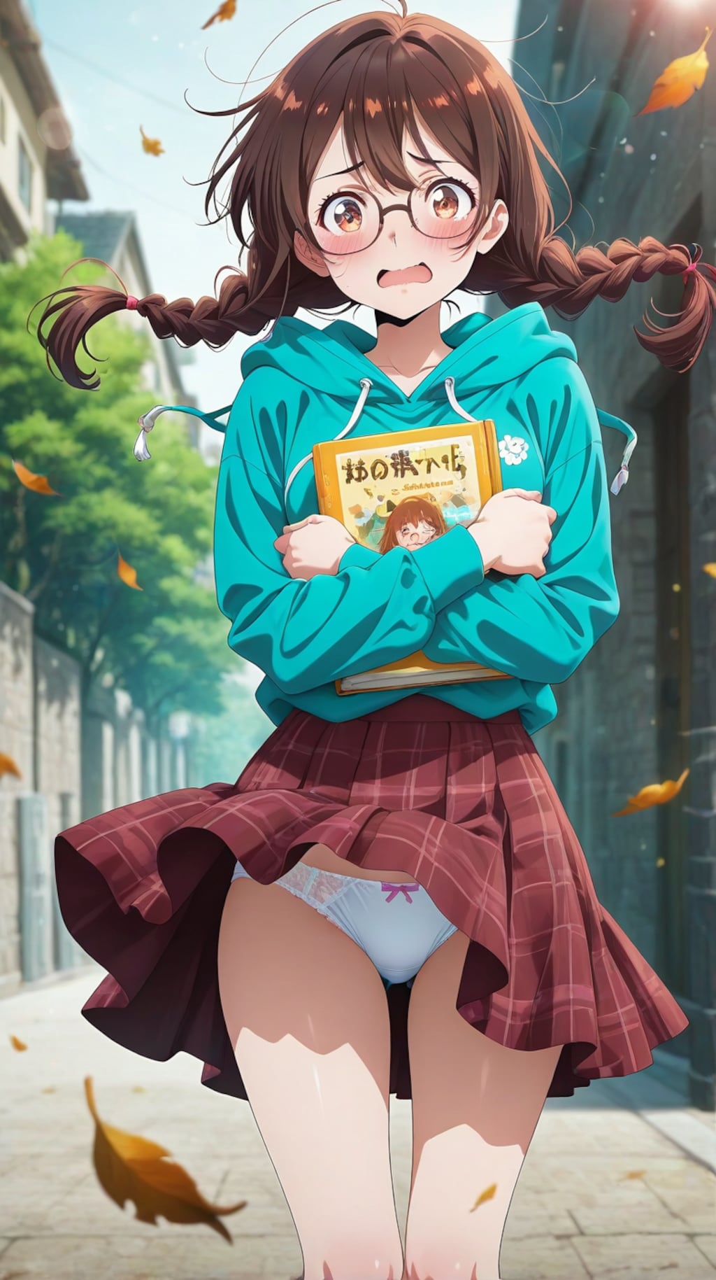 【一ノ瀬千鶴、水原千鶴】　メガネ美人のスカートが
