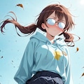 【一ノ瀬千鶴、水原千鶴】　メガネ美人のスカートが 10枚目