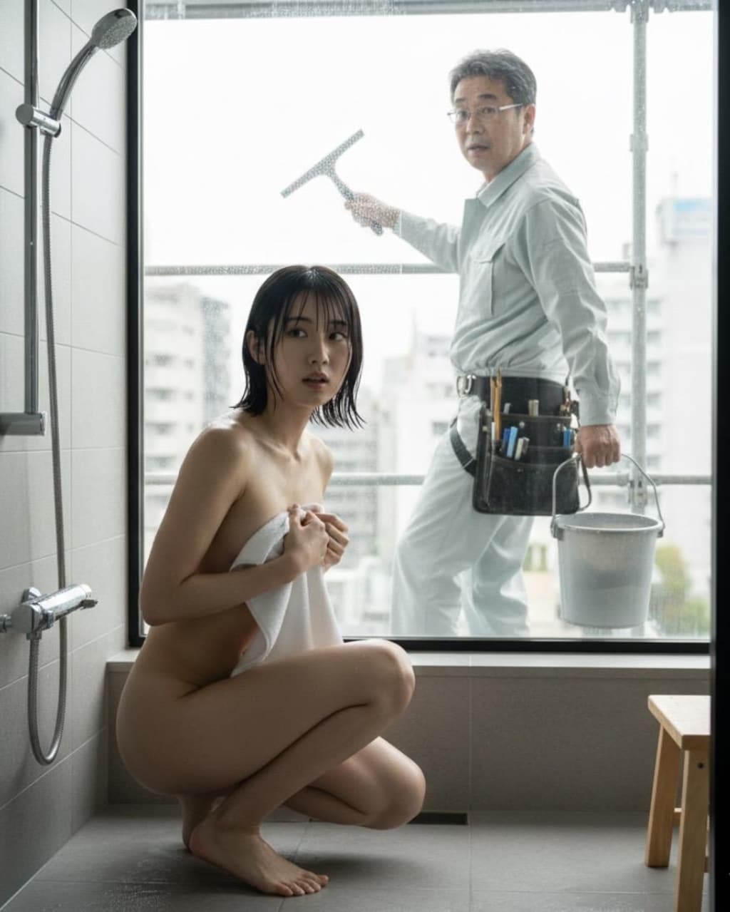 高層ビルでのハプニング