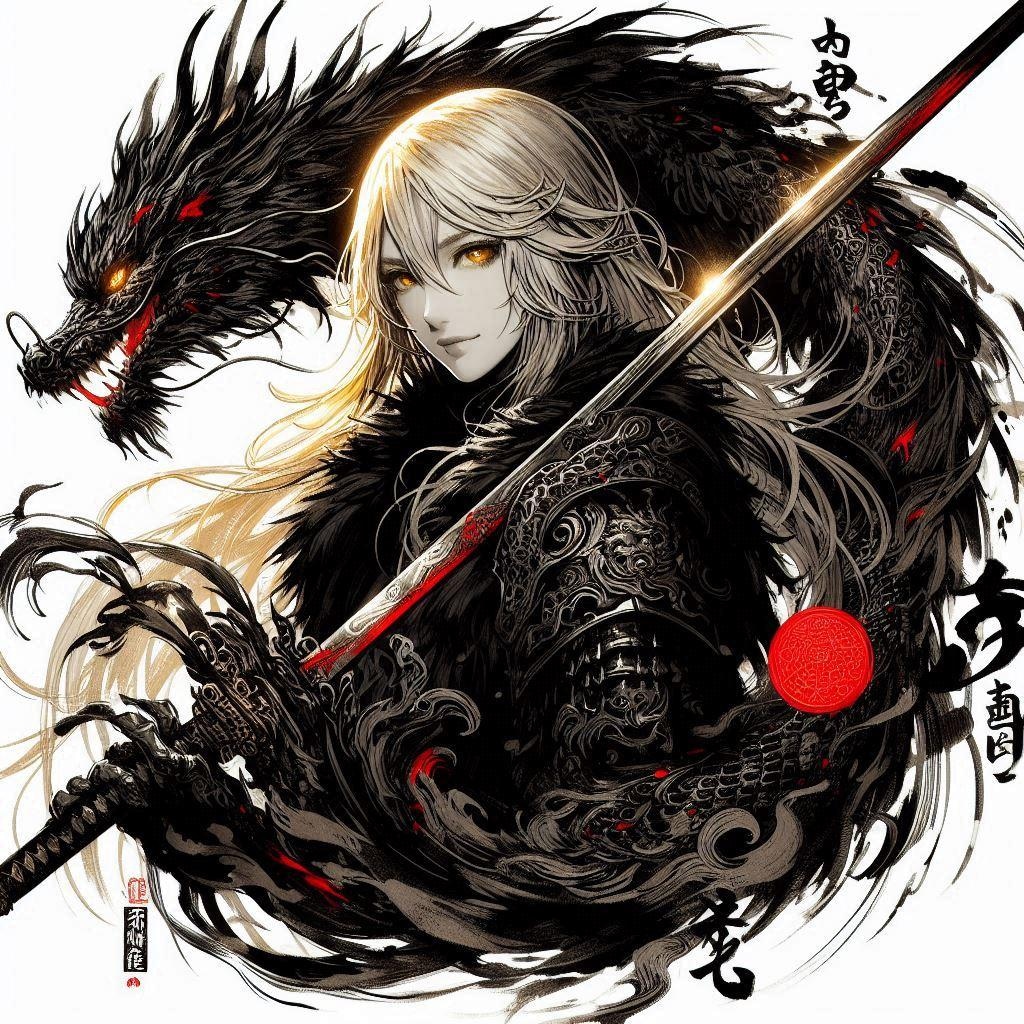 龍とエリザベス(和風)