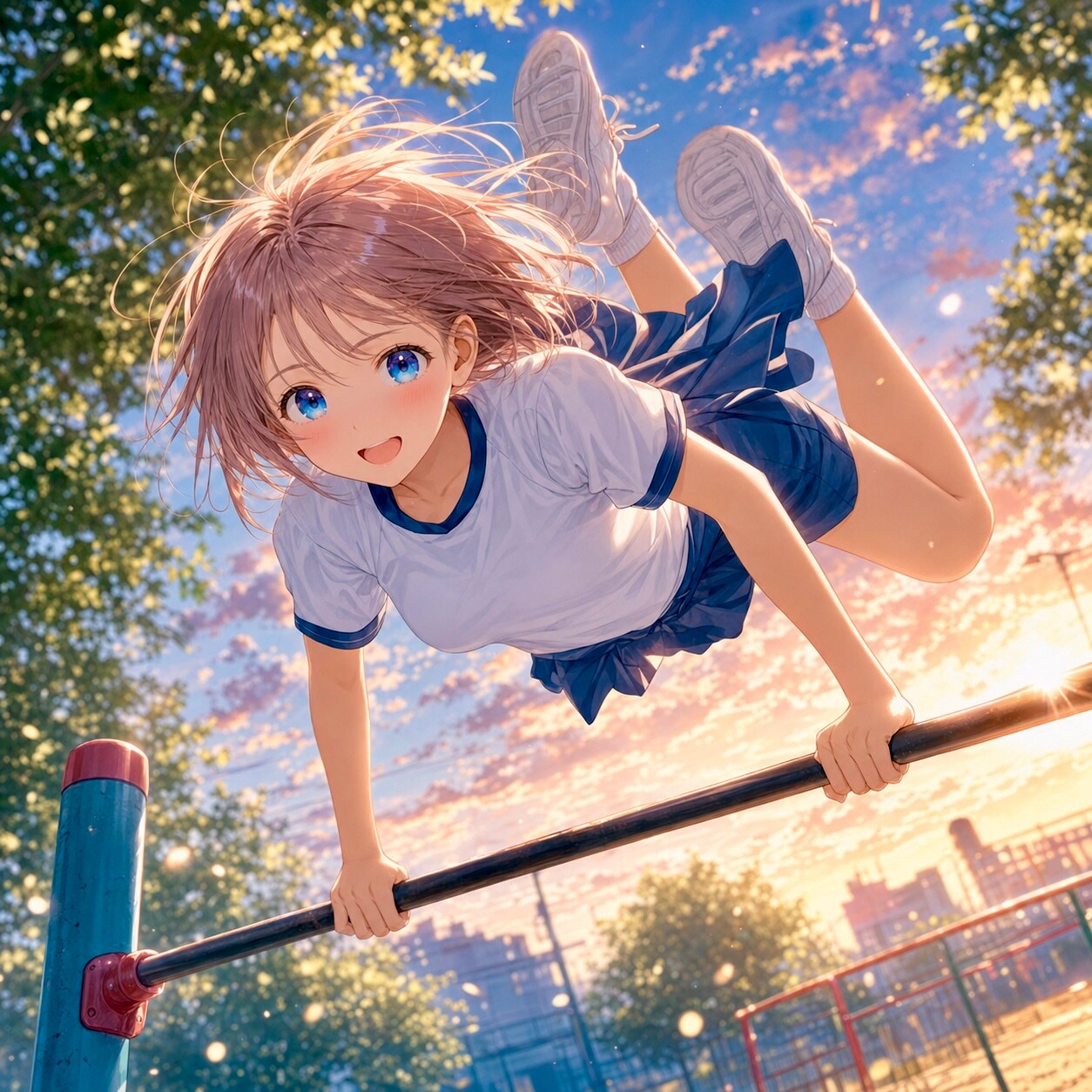 TRICKちゃんは鉄棒が得意