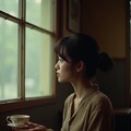 窓の向こうに想いを寄せる美女 4枚目
