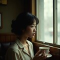 窓の向こうに想いを寄せる美女 3枚目