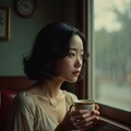 窓の向こうに想いを寄せる美女 5枚目