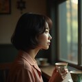 窓の向こうに想いを寄せる美女 7枚目