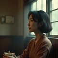 窓の向こうに想いを寄せる美女 8枚目