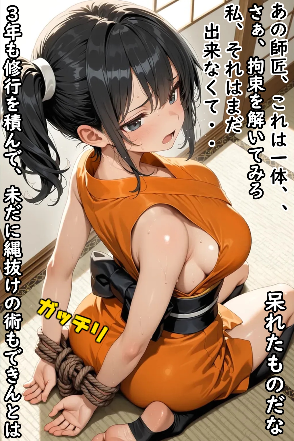 巨乳くノ一はおじさんにイタズラされる②