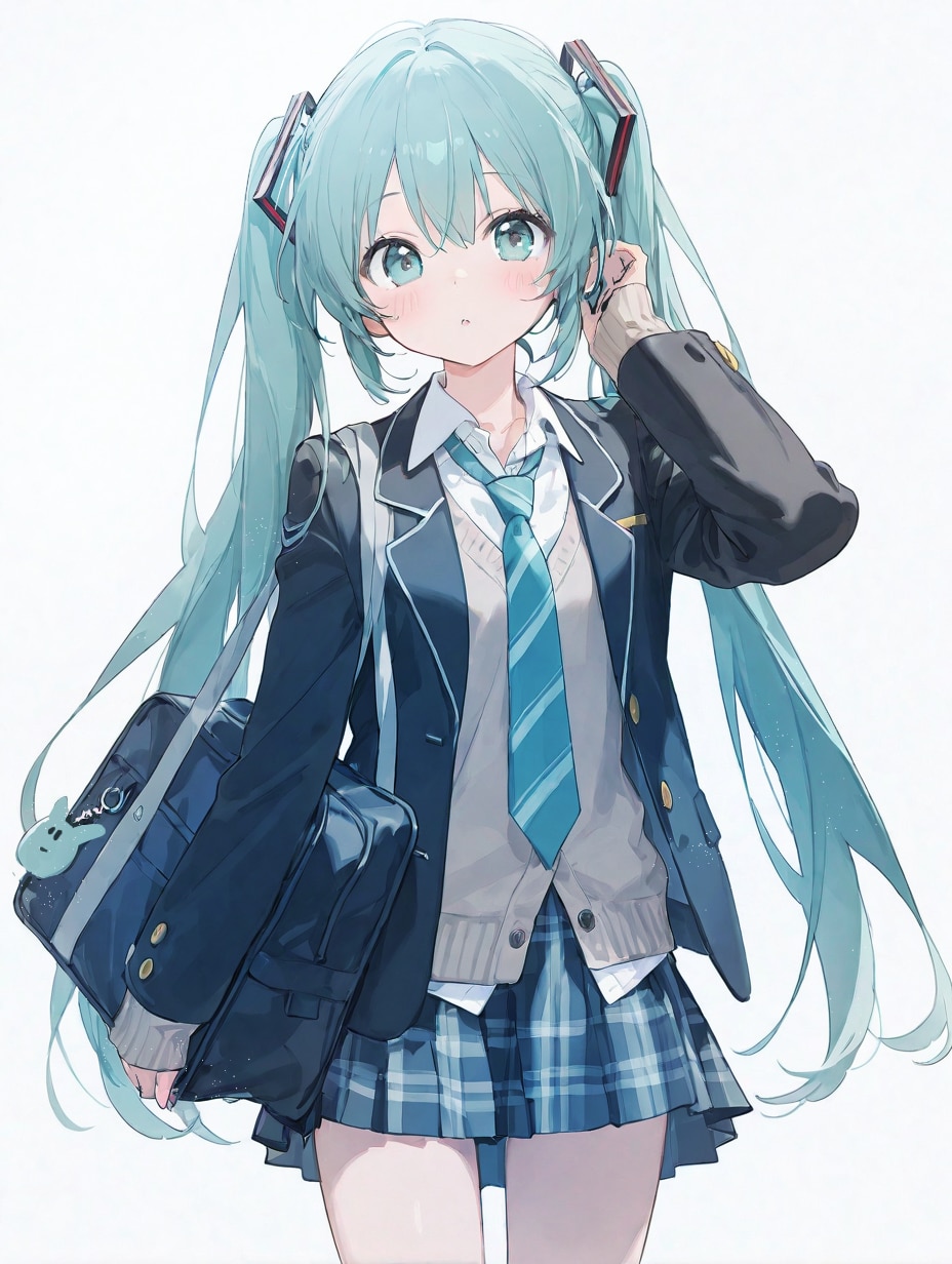 ツインテールの女子高生 | の人気AIイラスト・グラビア