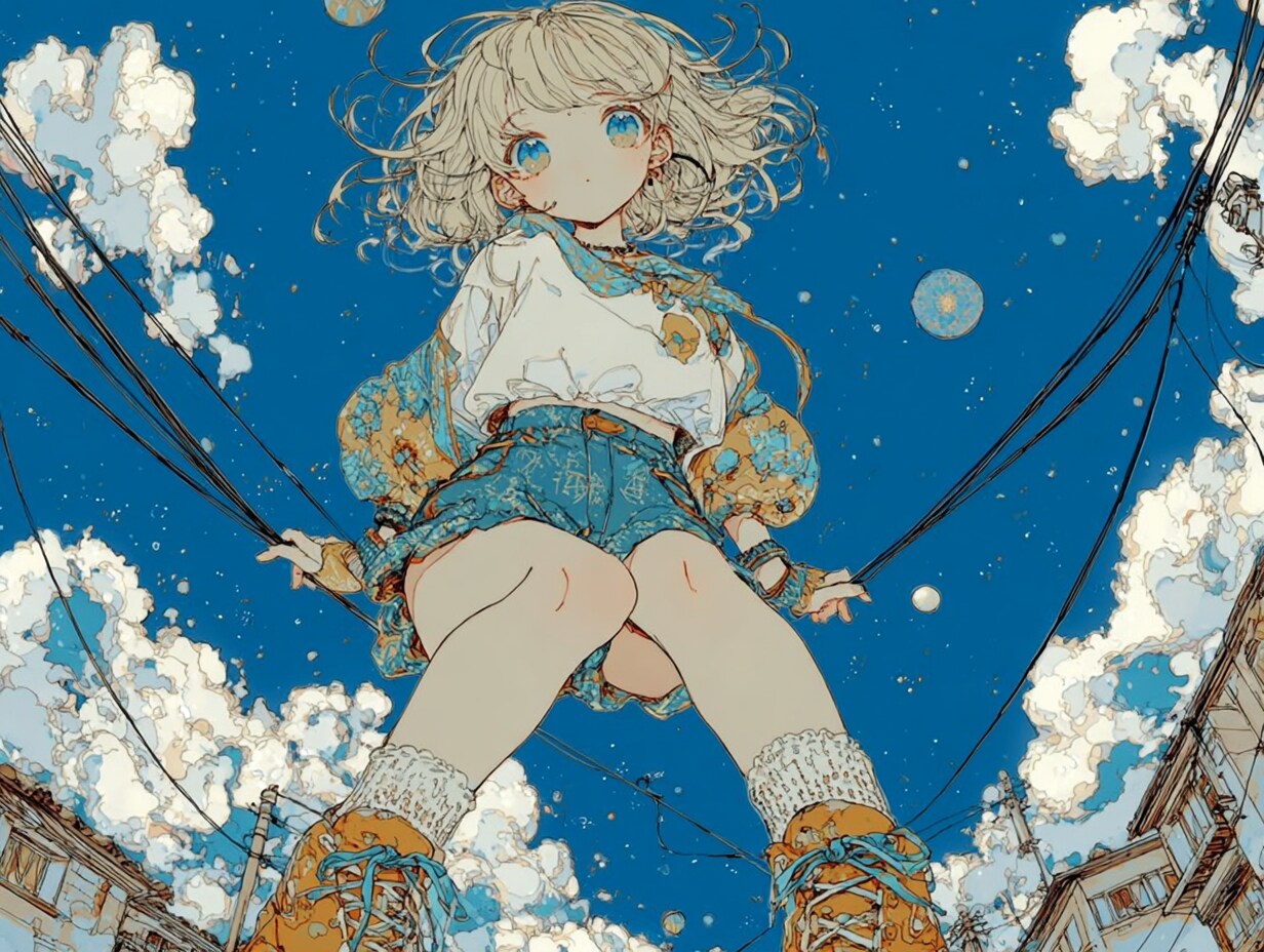 電線少女 | の人気AIイラスト・グラビア