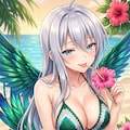 ハチドリ擬人化(クロシェ編みモノキニとか) 4枚目