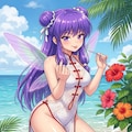 ハチドリ擬人化(クロシェ編みモノキニとか) 8枚目