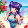 ハチドリ擬人化(クロシェ編みモノキニとか) 9枚目