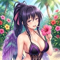 ハチドリ擬人化(クロシェ編みモノキニとか) 3枚目