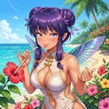 ハチドリ擬人化(クロシェ編みモノキニとか) 7枚目