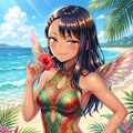 ハチドリ擬人化(クロシェ編みモノキニとか) 10枚目