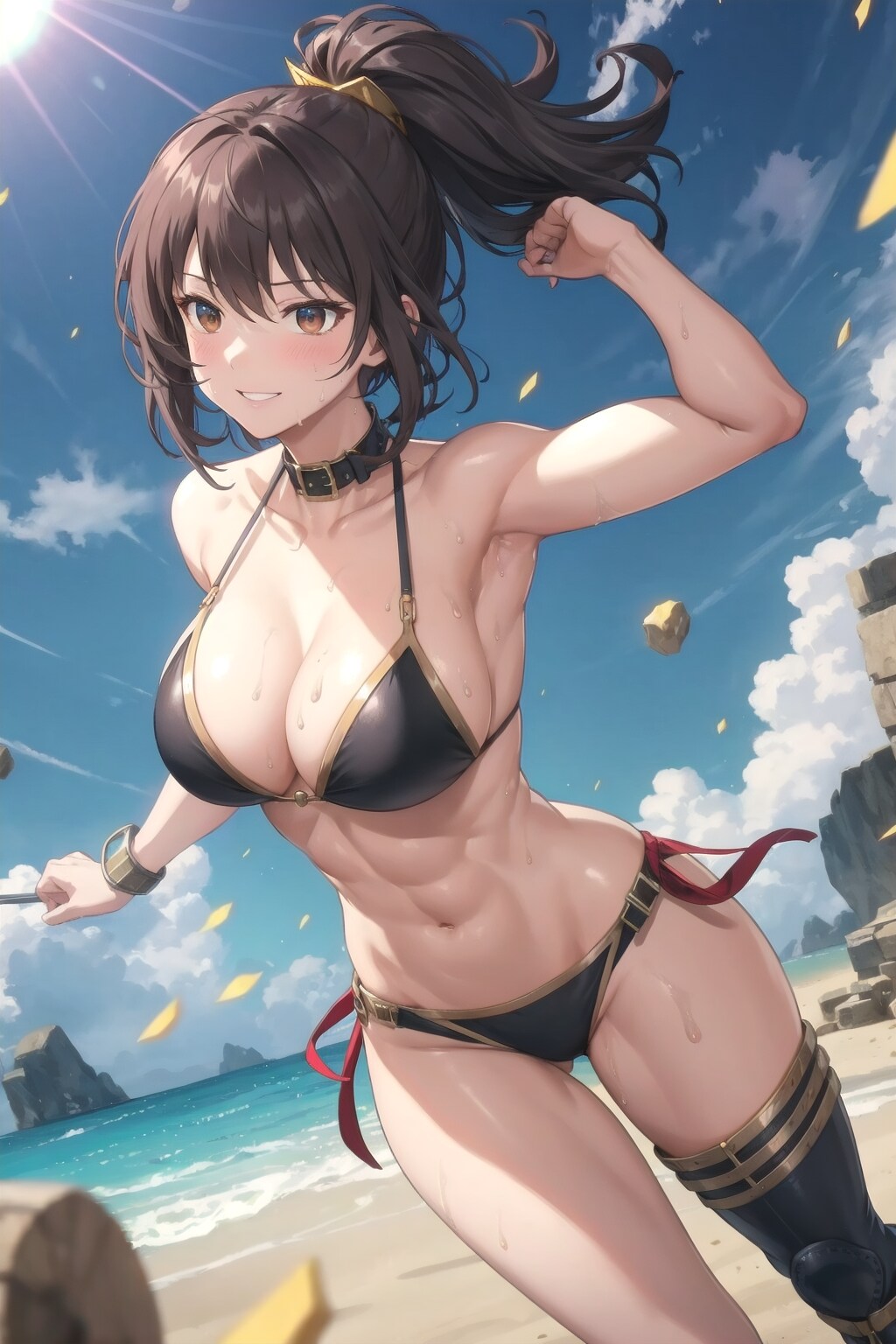 戦場に迷い込んだアマゾネスちゃん