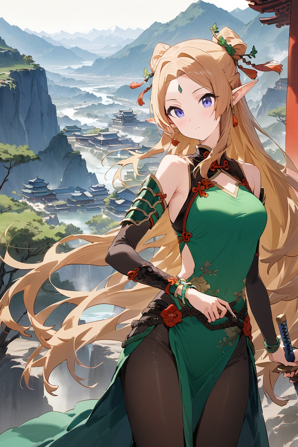 中華エルフ剣士