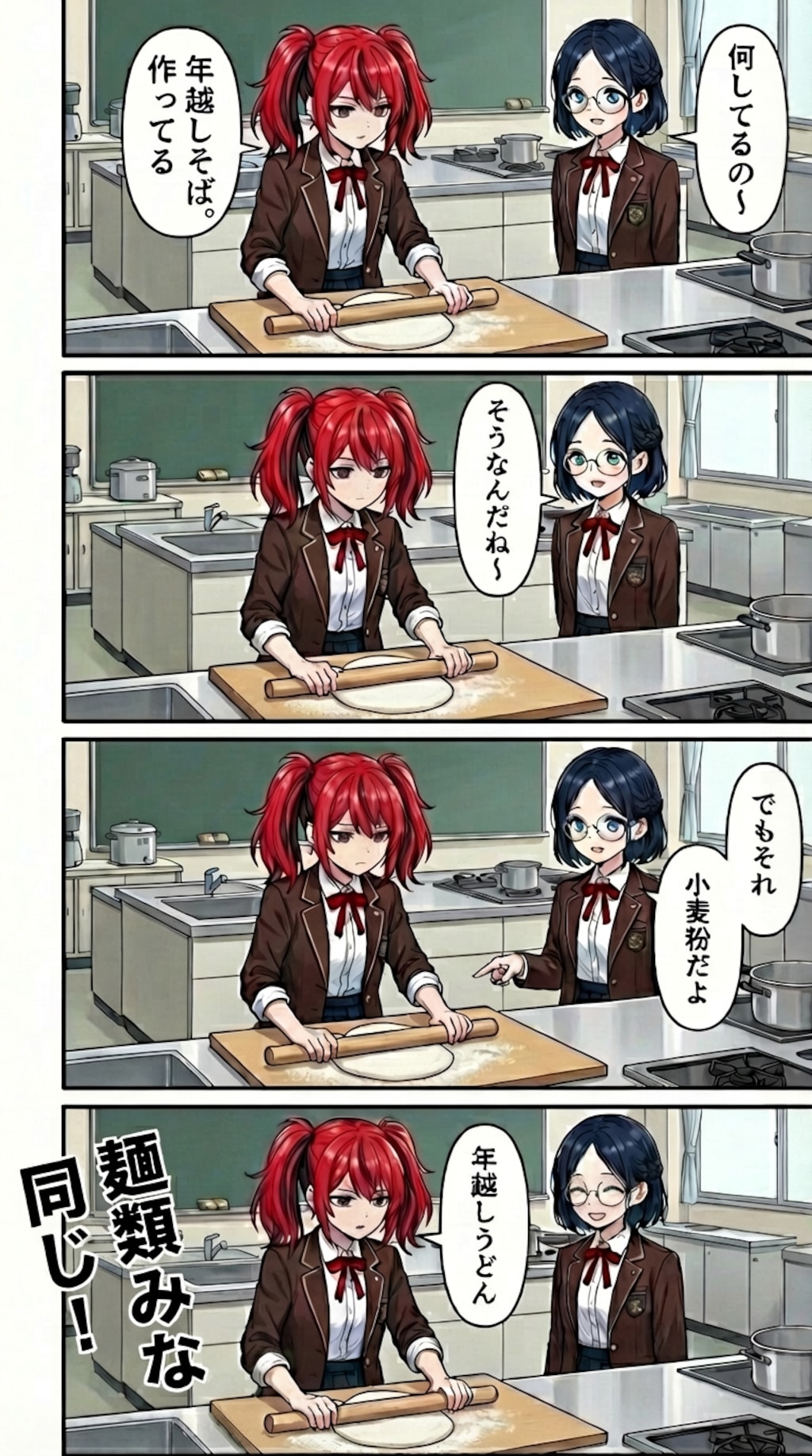 年越しそば【４コマ】