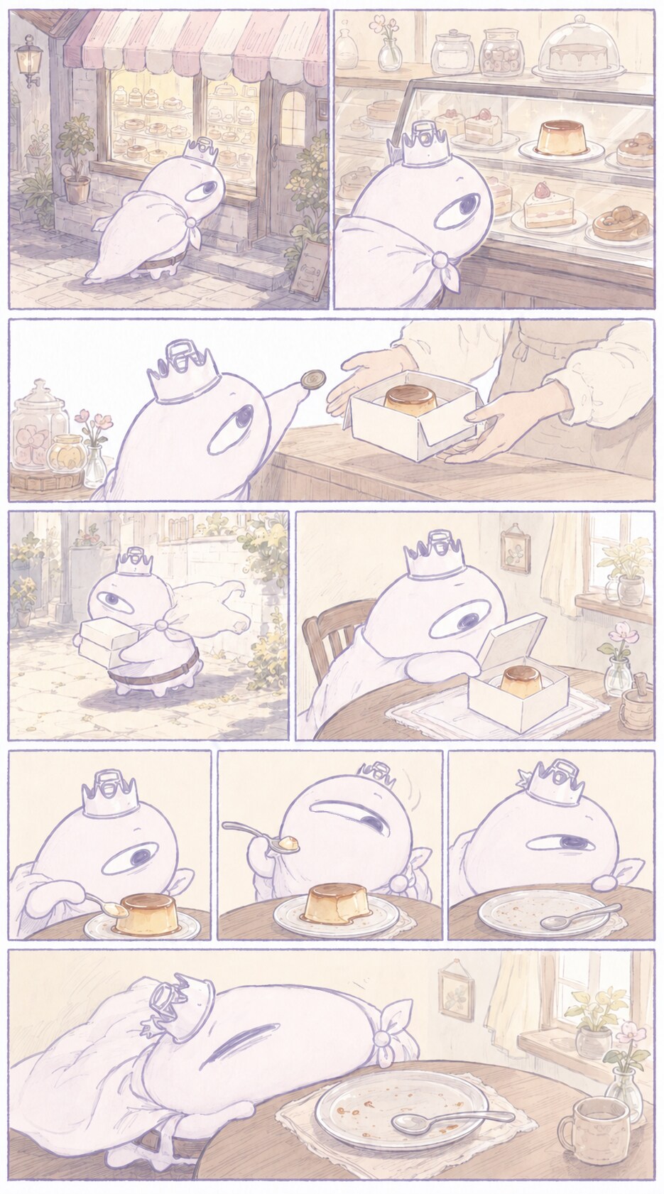 ナゾ生きものプリンを食べる