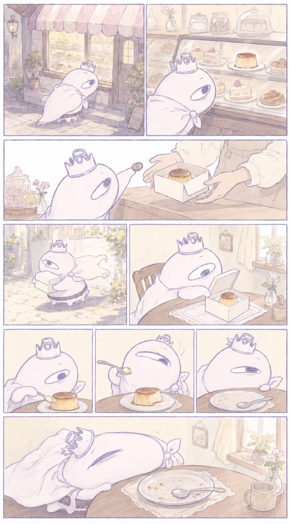 ナゾ生きものプリンを食べる