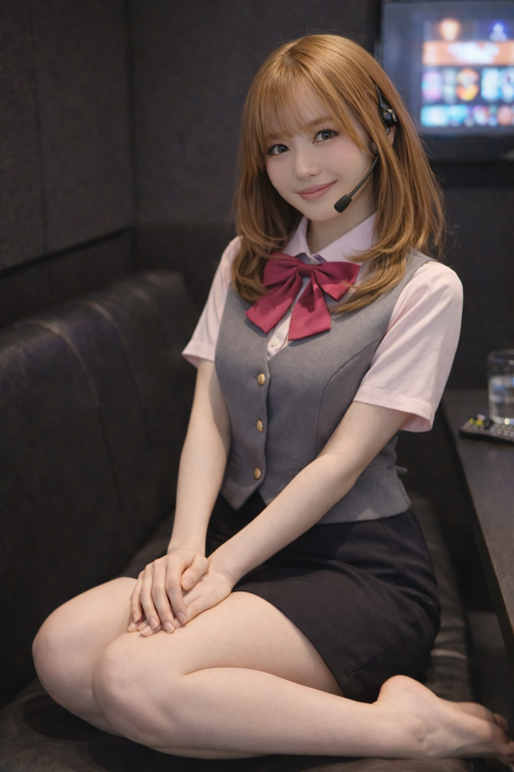 カラオケ店の店員さん(個室)