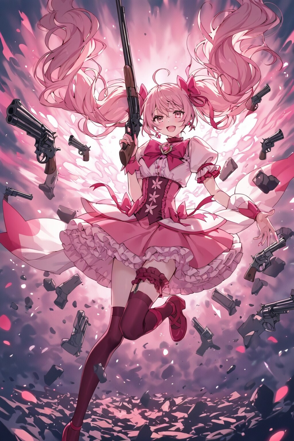 銃で戦う魔法少女
