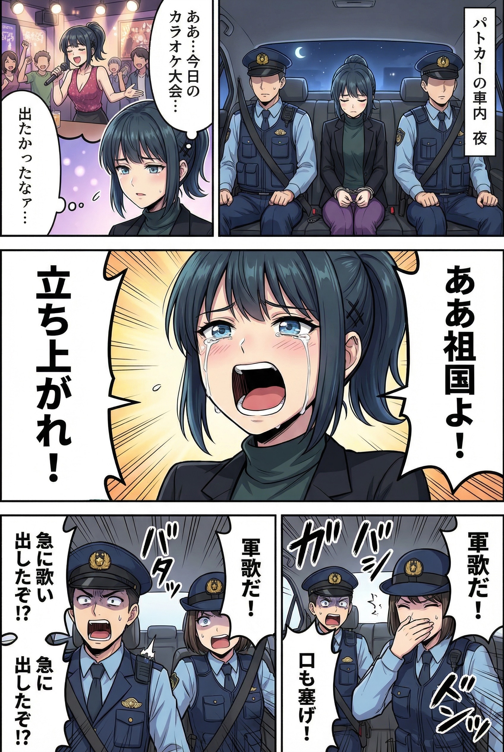 カラオケで軍歌うたうやつｗｗ | の人気AIイラスト・グラビア