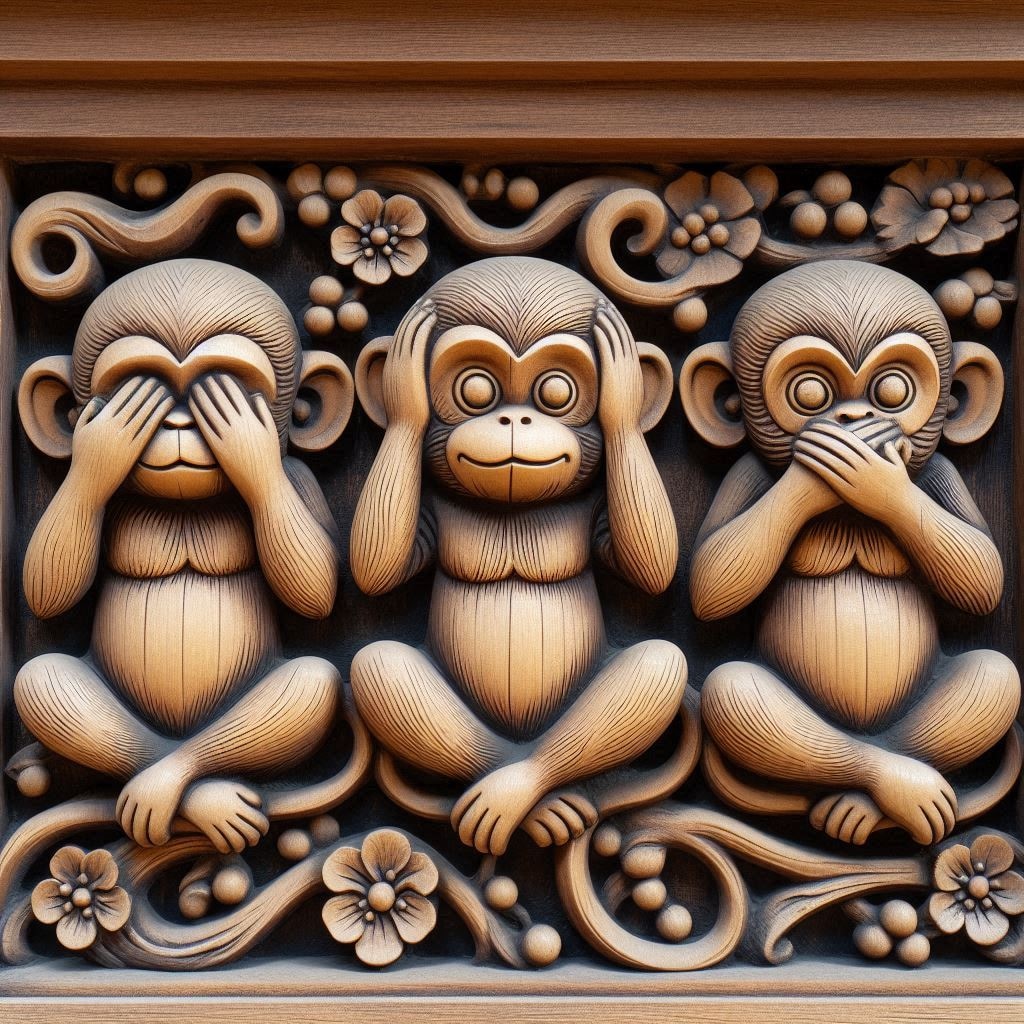 見猿、聞か猿、言わ猿 | の人気AIイラスト・グラビア