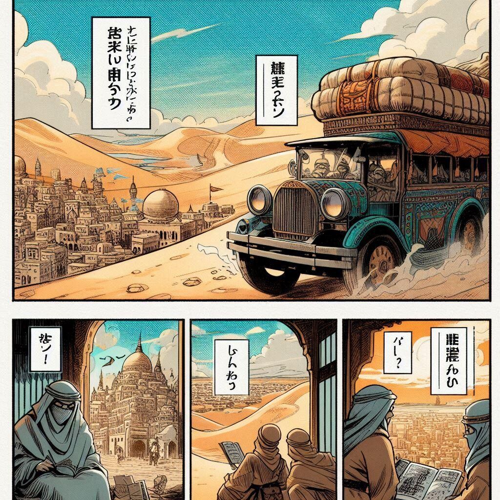 漫画　シルクロード旅行記