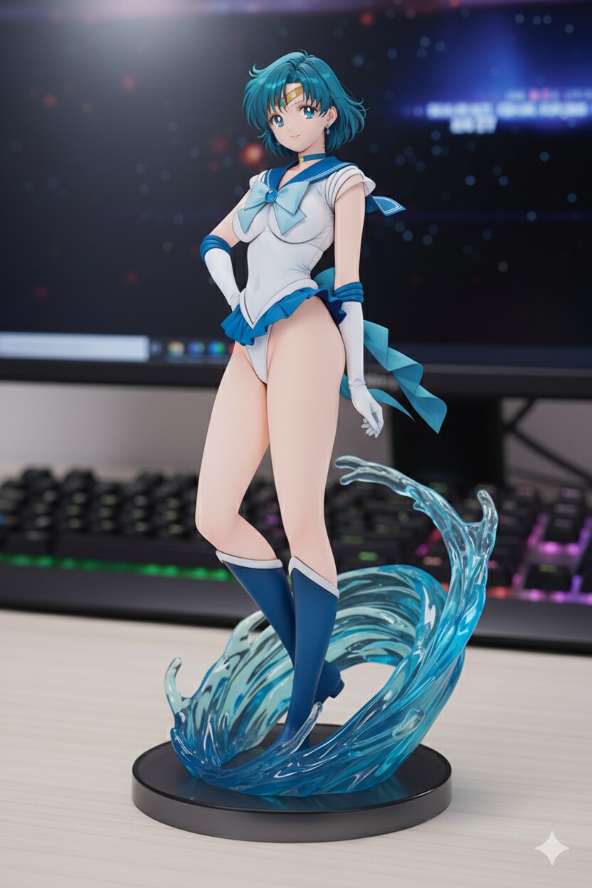 指示しなくてもＴバック！？ハイレグな水の戦士の後ろ姿をTバックにしちゃうnanobananaちゃん♪