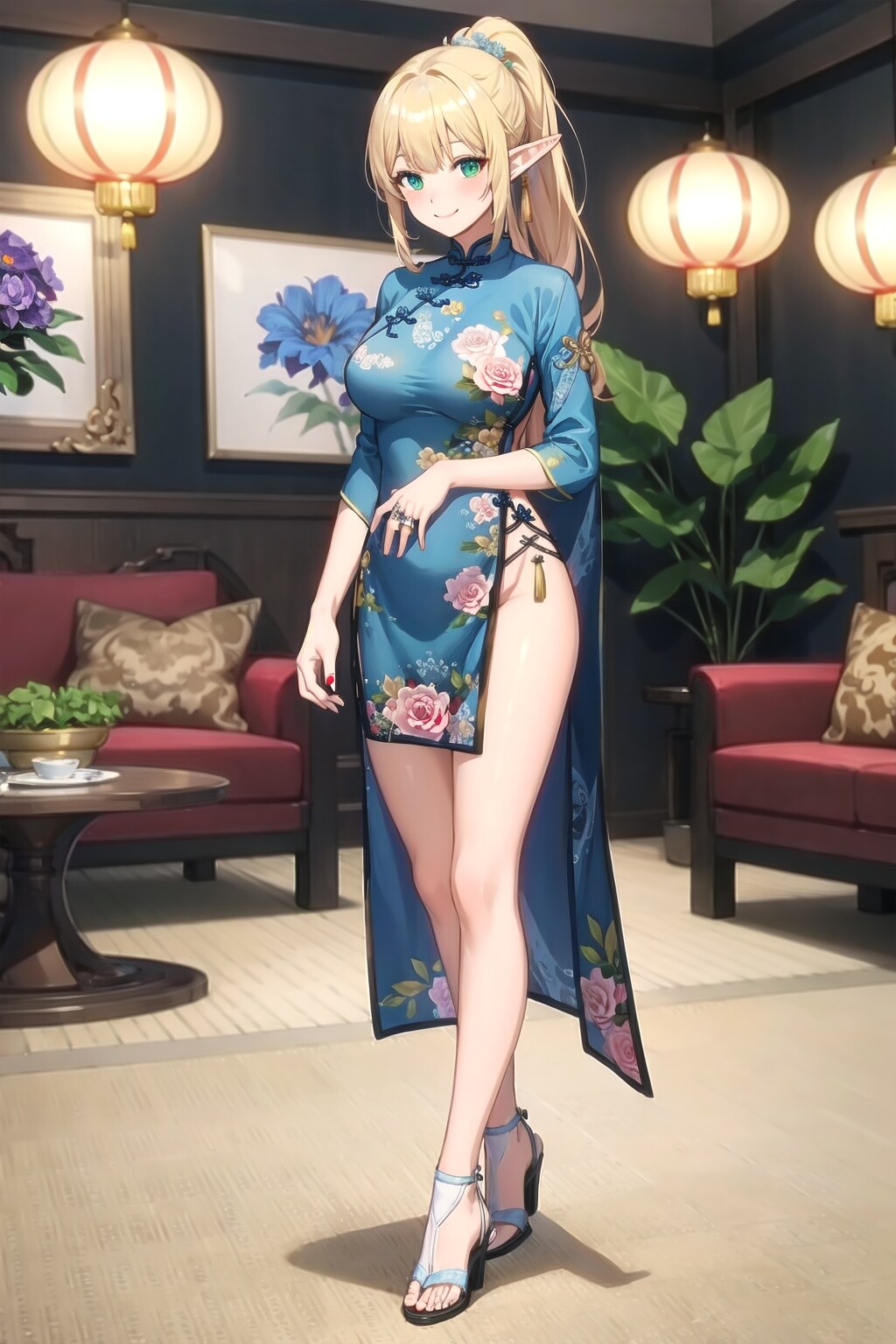 青チャイナ