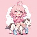 こはるちゃんとおうまちゃん 2枚目