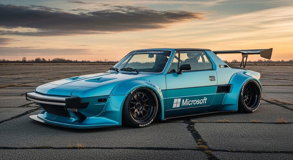 マイクロソフトフィアットクーペのドリ車
