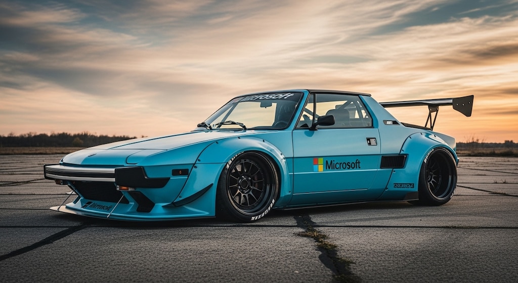 マイクロソフトフィアットクーペのドリ車